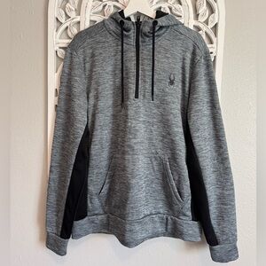 Spyder Gray and Black Active Hoodie size Large